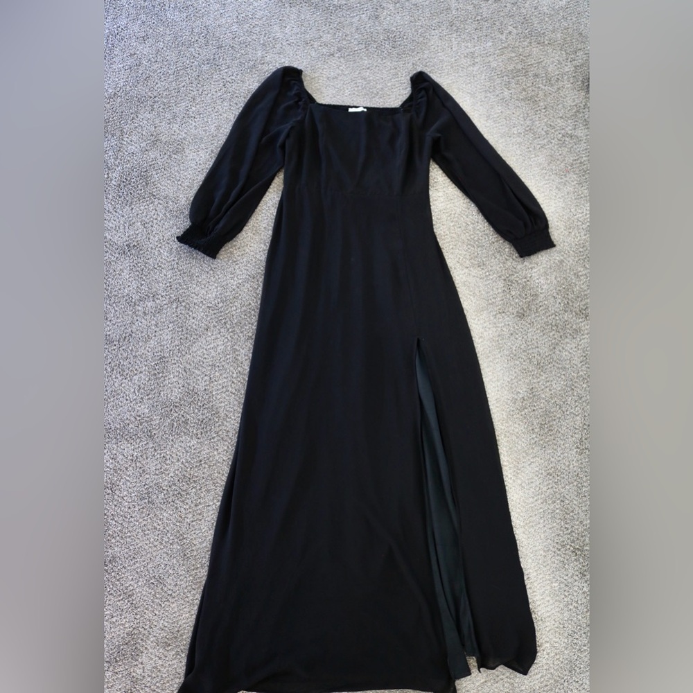 Most beautiful flattering black dress!